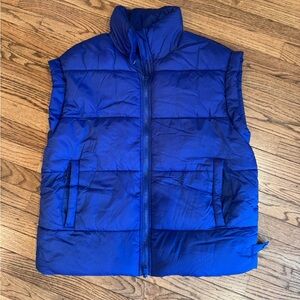 In A Bubble Puffer Vest Free People Movement Blue